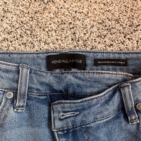 Kendall & Kylie Distressed Blue Boyfriend Jeans - Picture 3 of 5